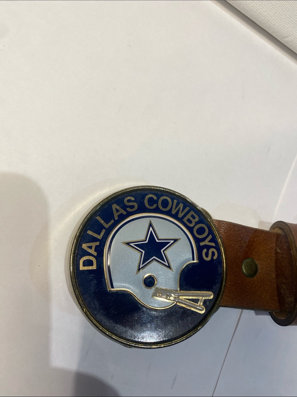 Vintage 1978 NFL Lee Dallas Cowboys Blue and gold Belt Buckle